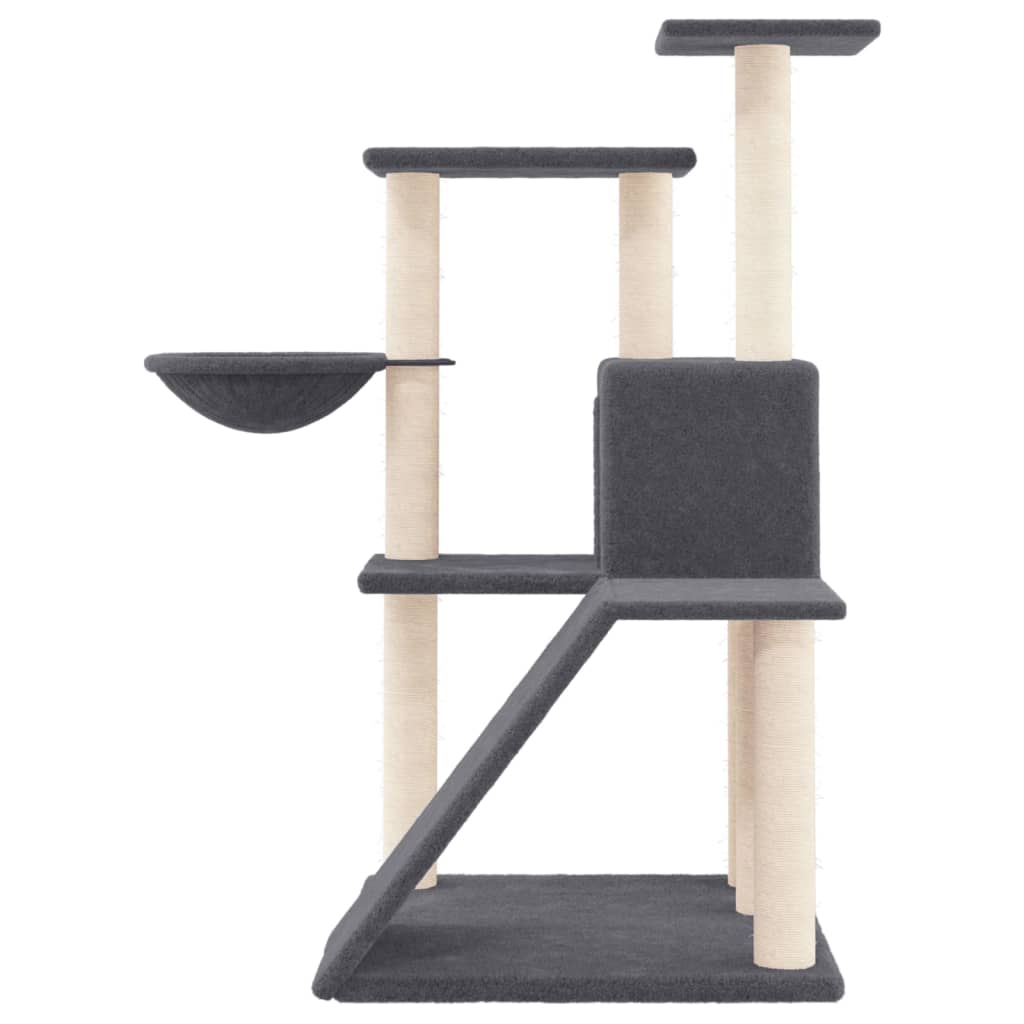 Cat Tree with Sisal Scratching Posts Dark Grey 94 cm