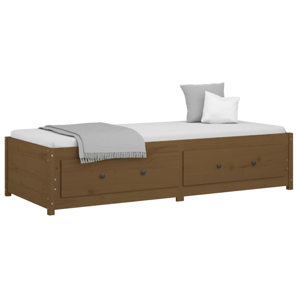 Day Bed without Mattress Honey Brown 90x190 cm Single Solid Wood Pine
