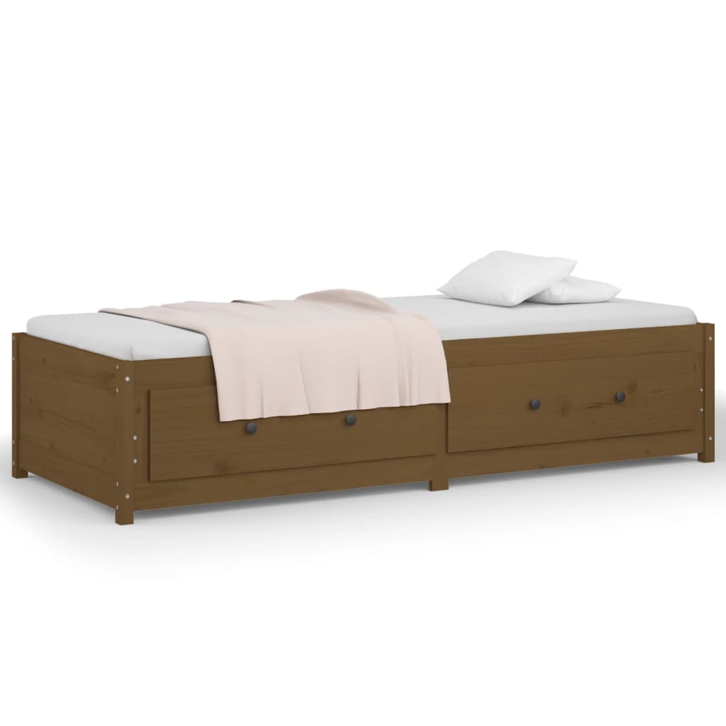 Day Bed without Mattress Honey Brown 90x190 cm Single Solid Wood Pine