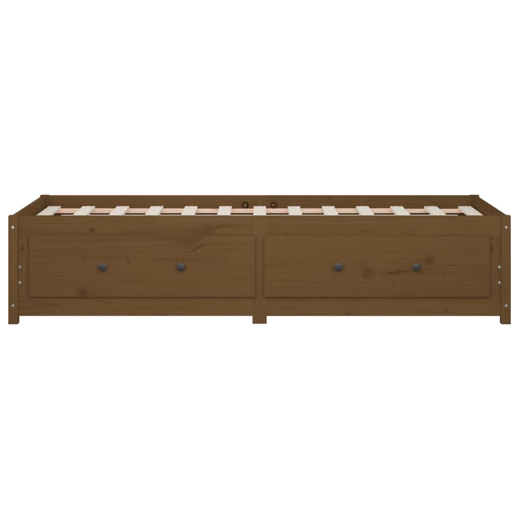 Day Bed without Mattress Honey Brown 90x190 cm Single Solid Wood Pine