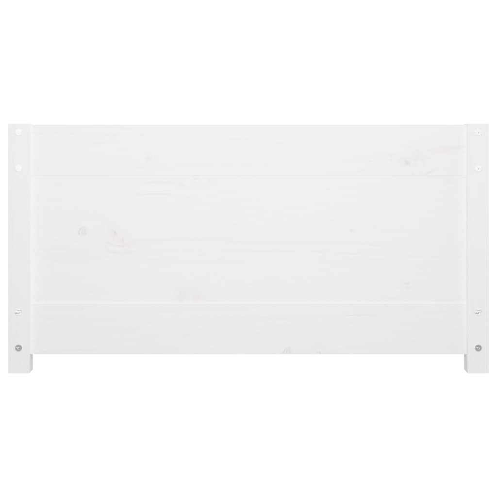 Day Bed without Mattress White 75x190 cm Small Single Solid Wood Pine