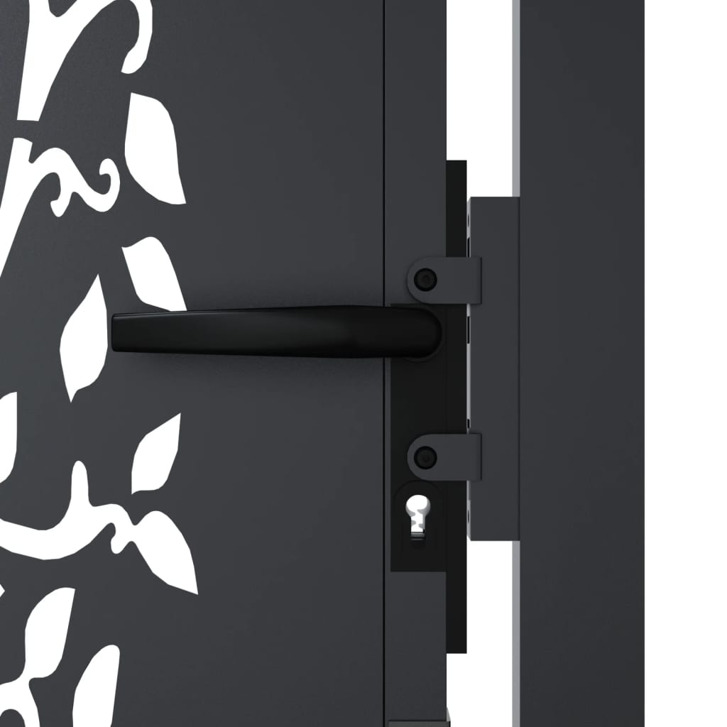 Garden Gate Anthracite 105x80 cm Steel Tree Design