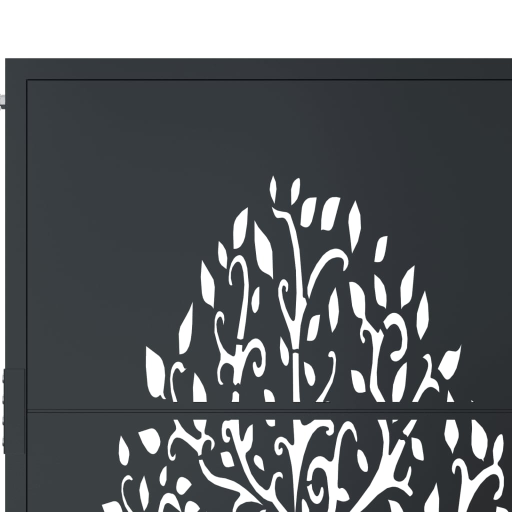 Garden Gate Anthracite 105x105 cm Steel Tree Design