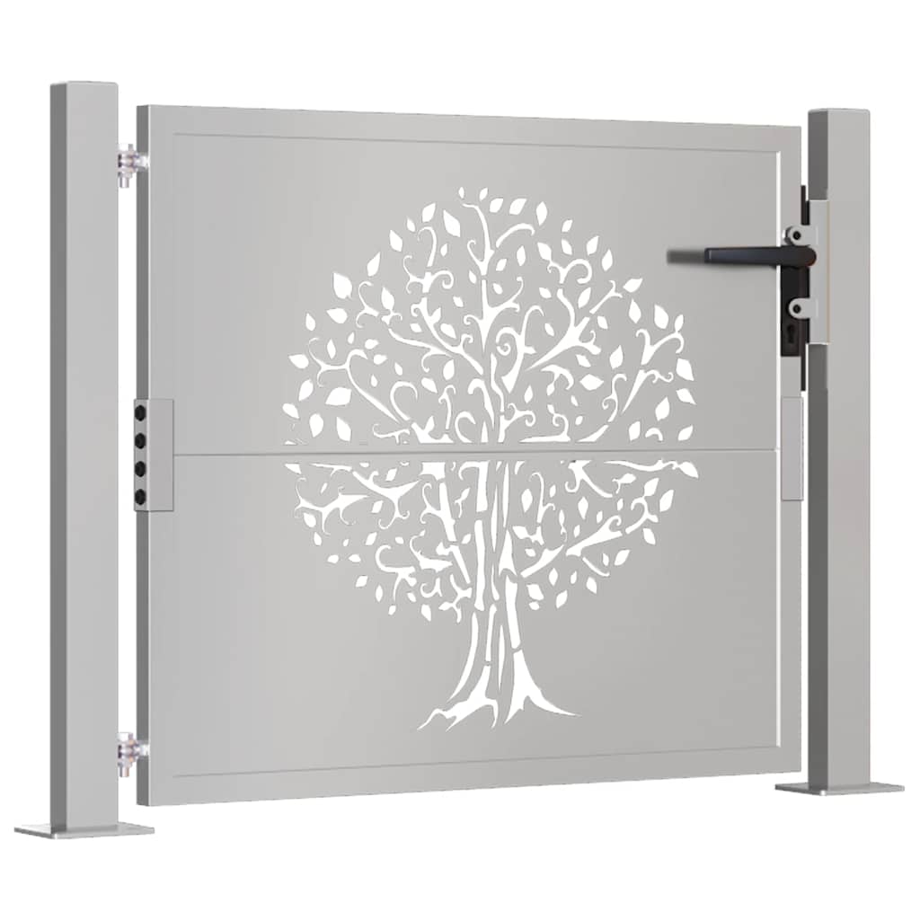Garden Gate 105x80 cm Corten Steel Tree Design