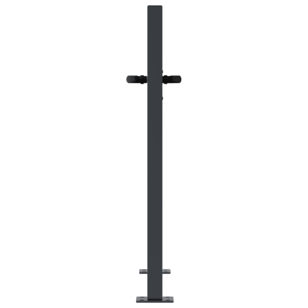 Garden Gate Anthracite 105x105 cm Steel Square Design