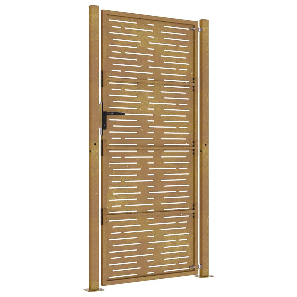 Garden Gate 105x205 cm Corten Steel Square Design