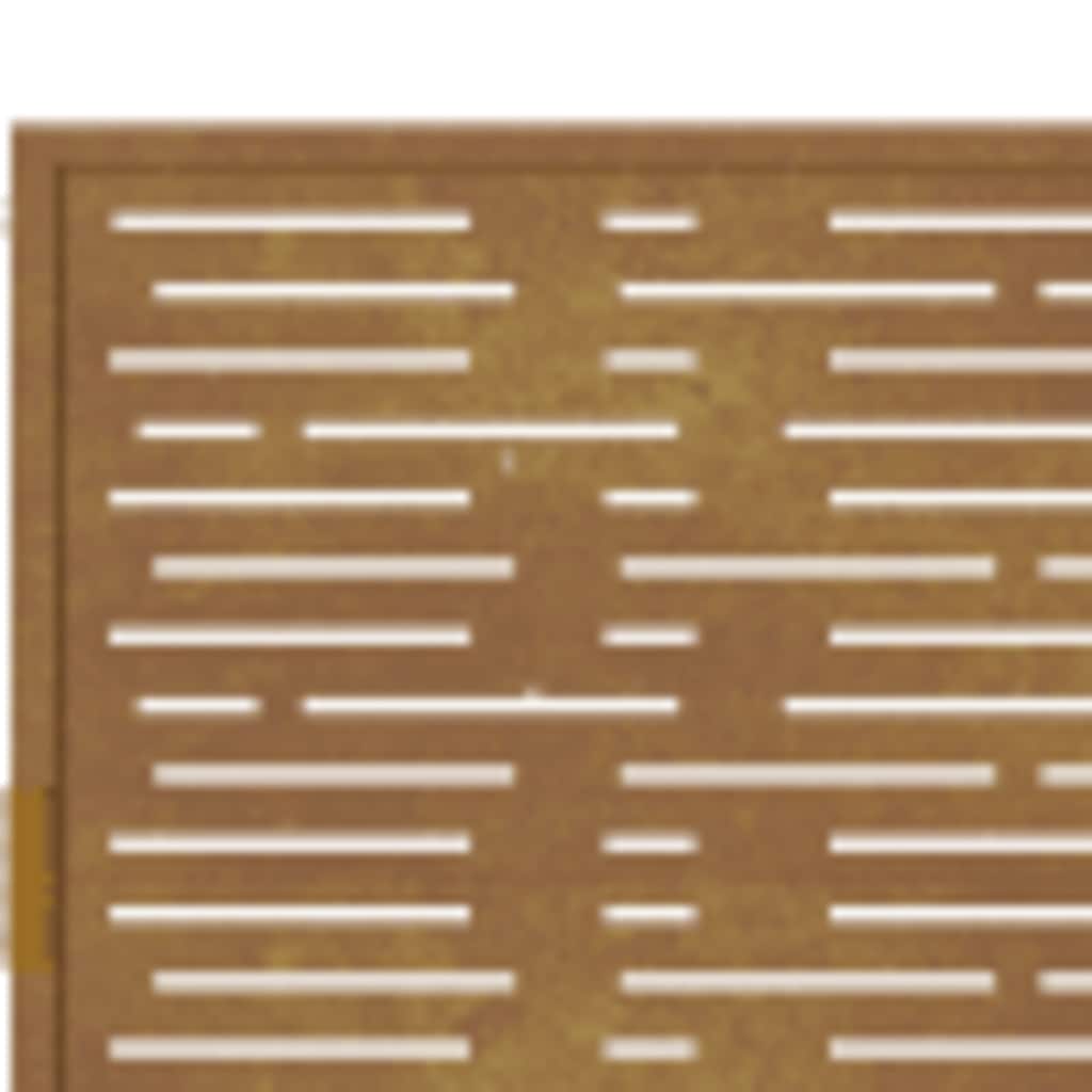 Garden Gate 105x205 cm Corten Steel Square Design