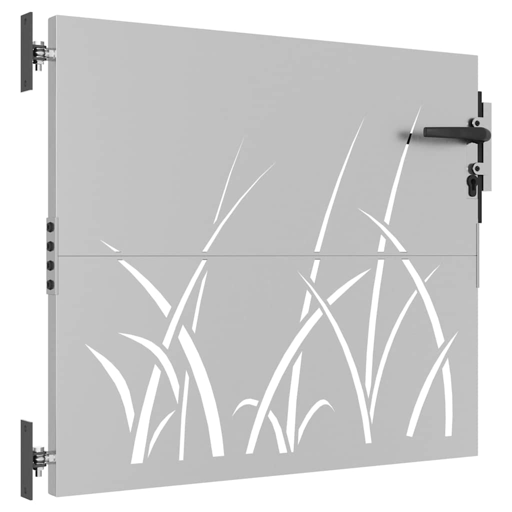 Garden Gate 85x75 cm Corten Steel Grass Design
