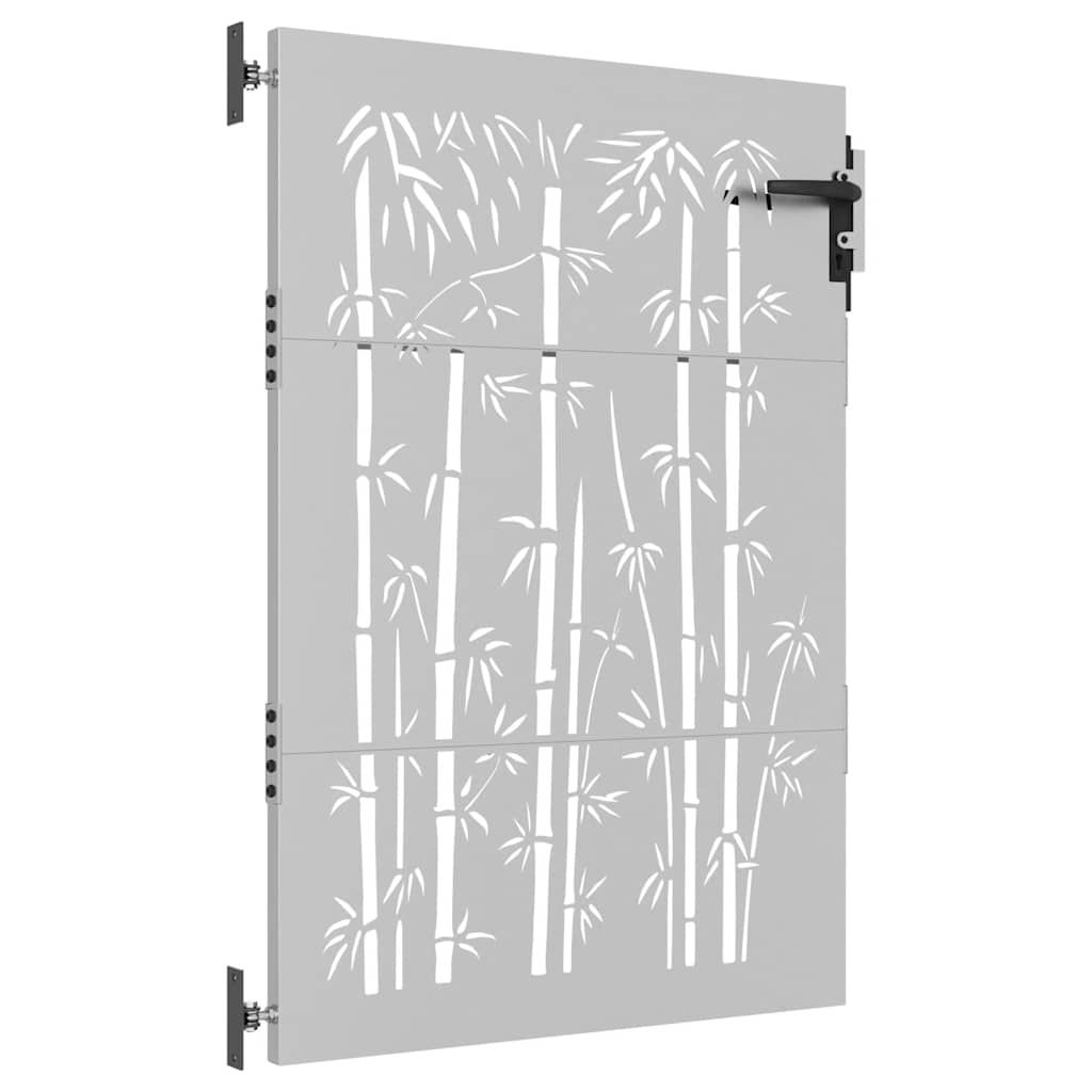 Garden Gate 85x125 cm Corten Steel Bamboo Design