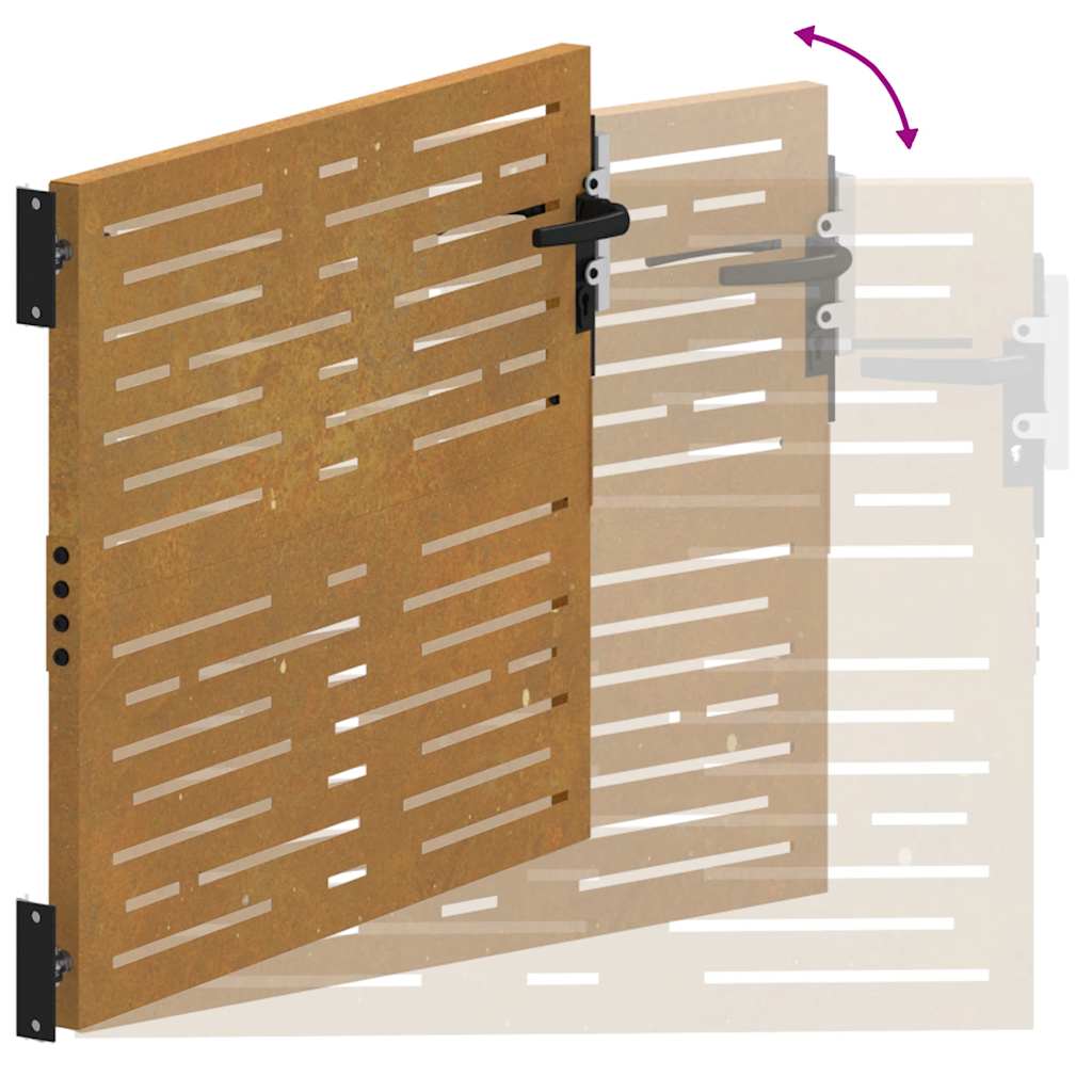 Garden Gate 85x100 cm Corten Steel Square Design