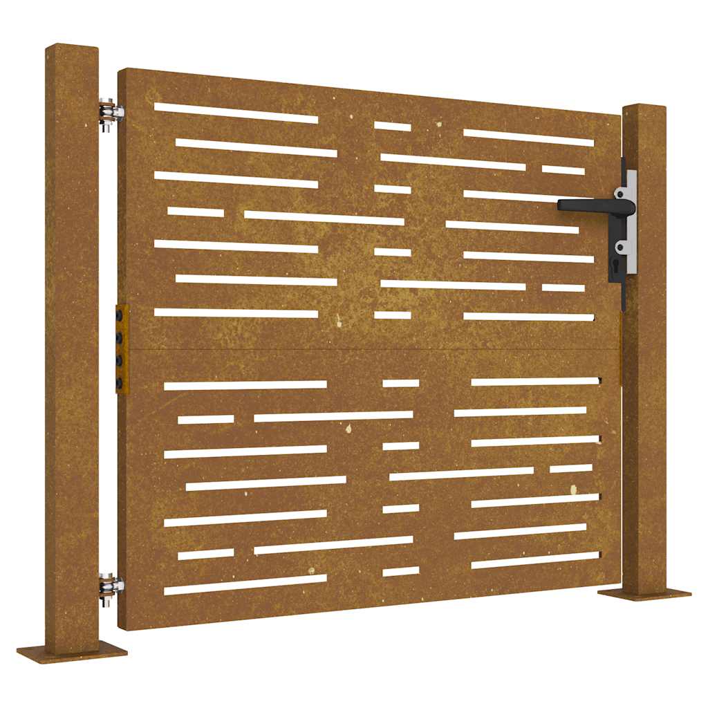 Garden Gate 105x80 cm Corten Steel Square Design