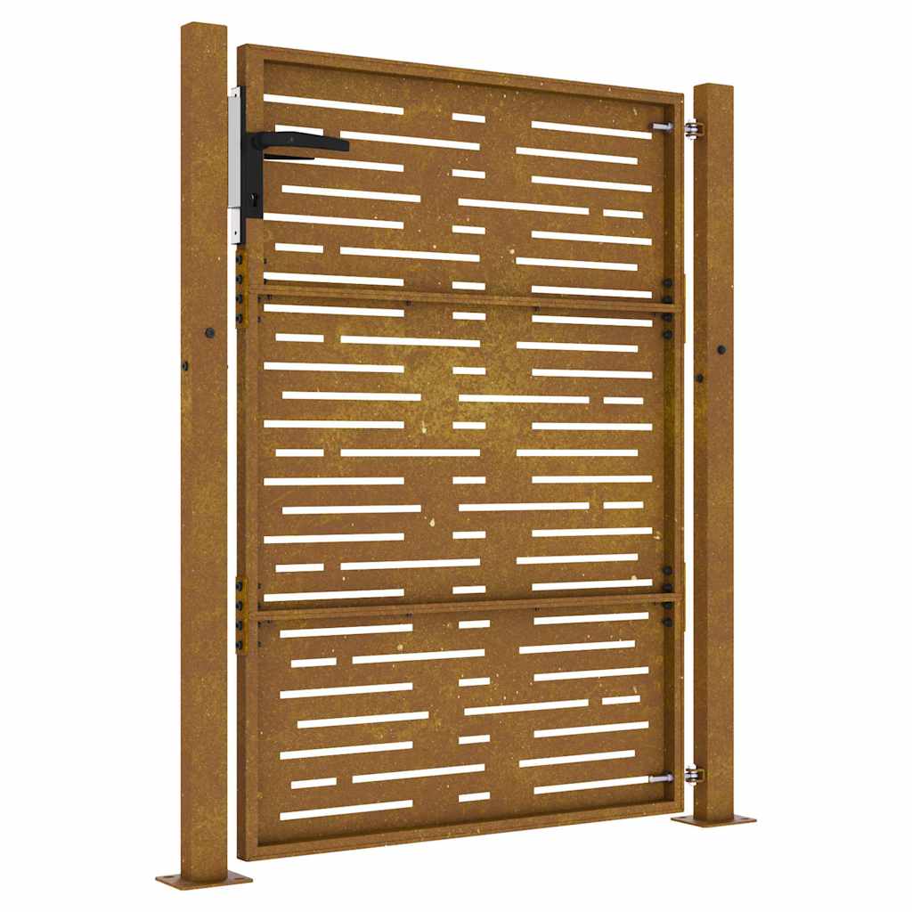 Garden Gate 105x130 cm Corten Steel Square Design