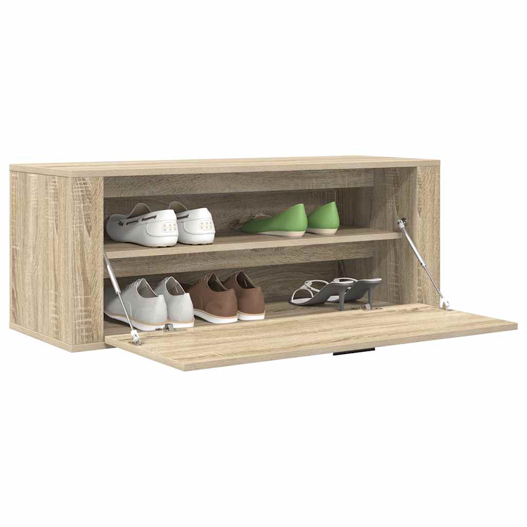 Wall Shoe Cabinet Sonoma Oak 100x35x38 cm Engineered Wood