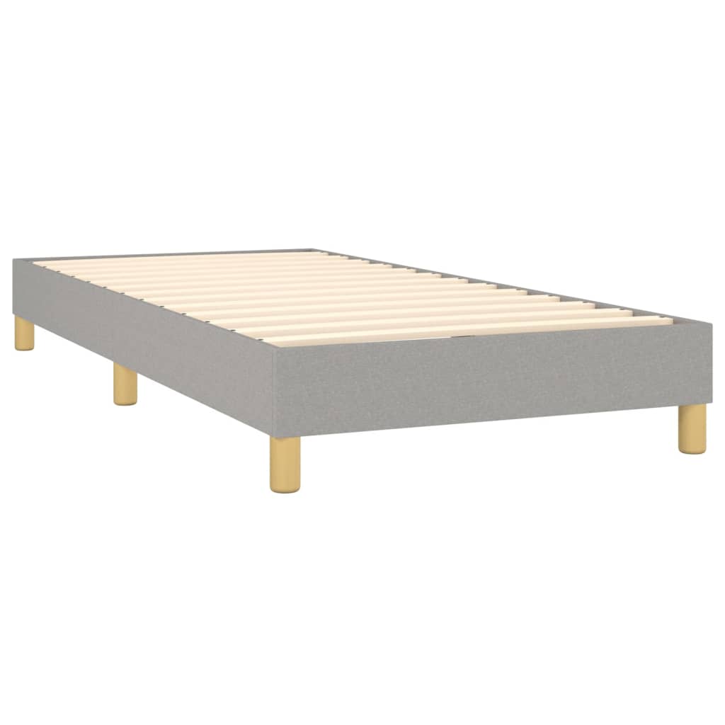 Bed Frame without Mattress Light Grey 90x200 cm Fabric