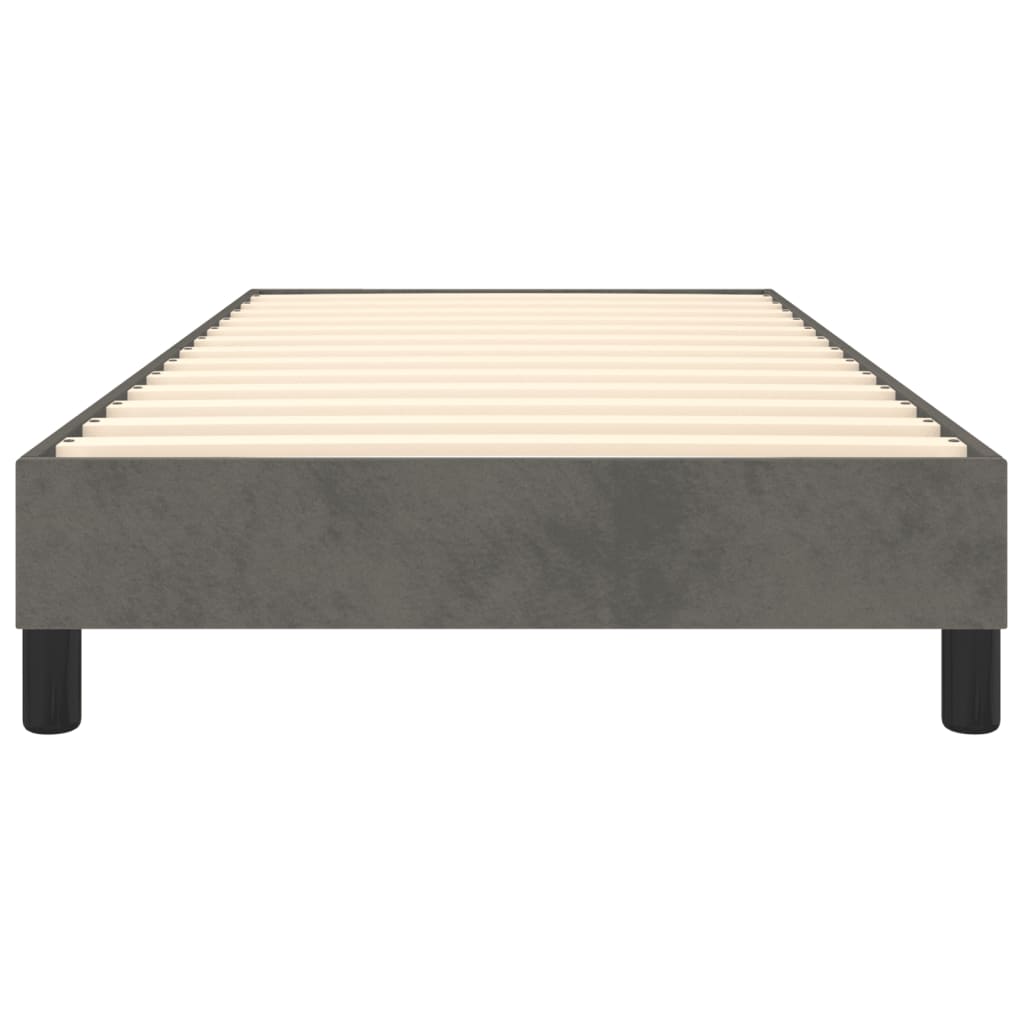 Bed Frame without Mattress Dark Grey 90x200 cm Velvet