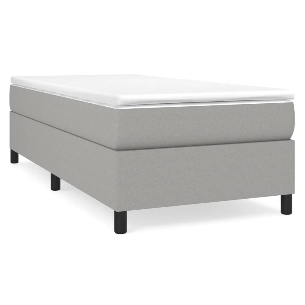 Bed Frame without Mattress Light Grey Single Fabric (UK/IE/FI/NO only)