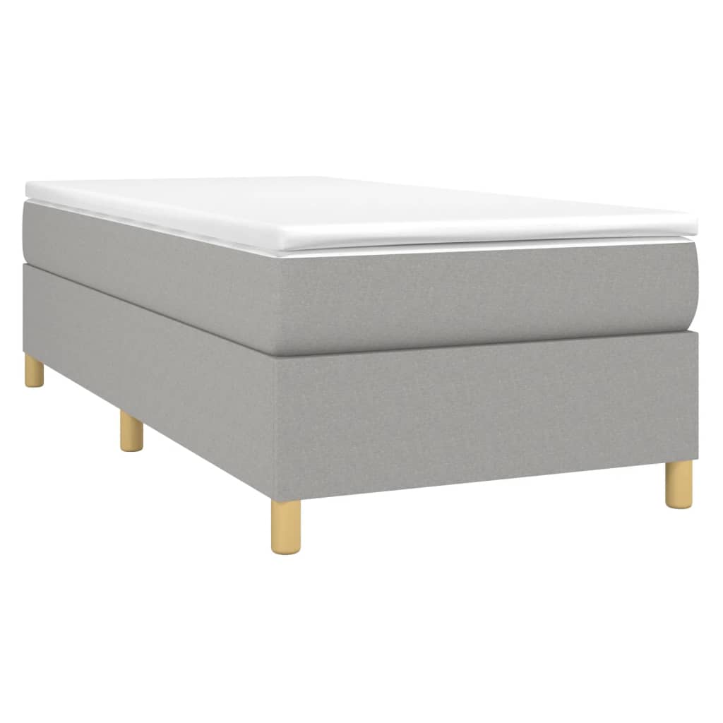 Bed Frame without Mattress Light Grey Single Fabric (UK/IE/FI/NO only)