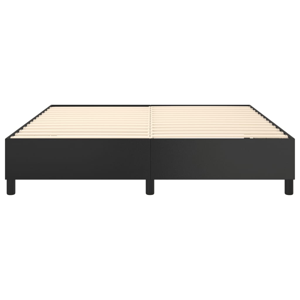 Box Spring Bed Frame Black Super King Faux Leather (UK/IE/FI/NO only)