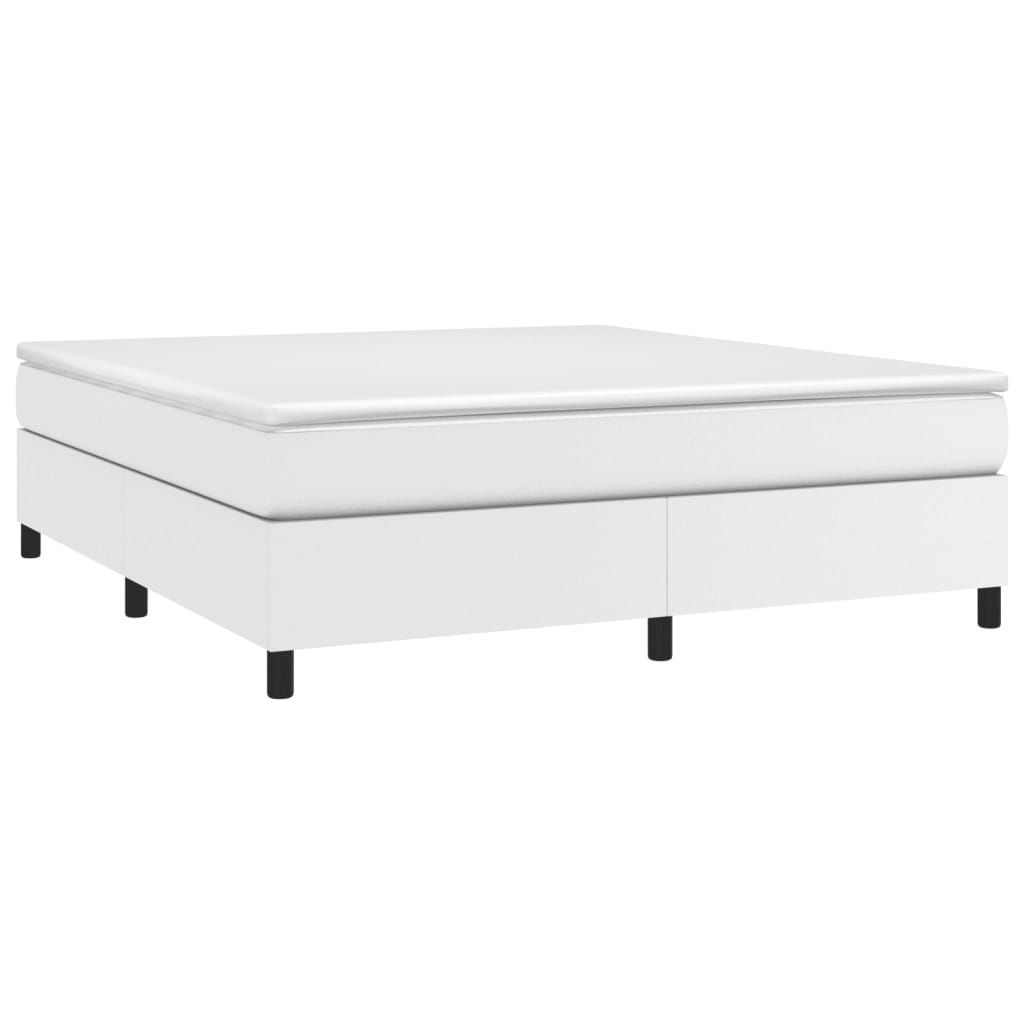 Bed Frame without Mattress White Super King Faux Leather (UK/IE/FI/NO only)