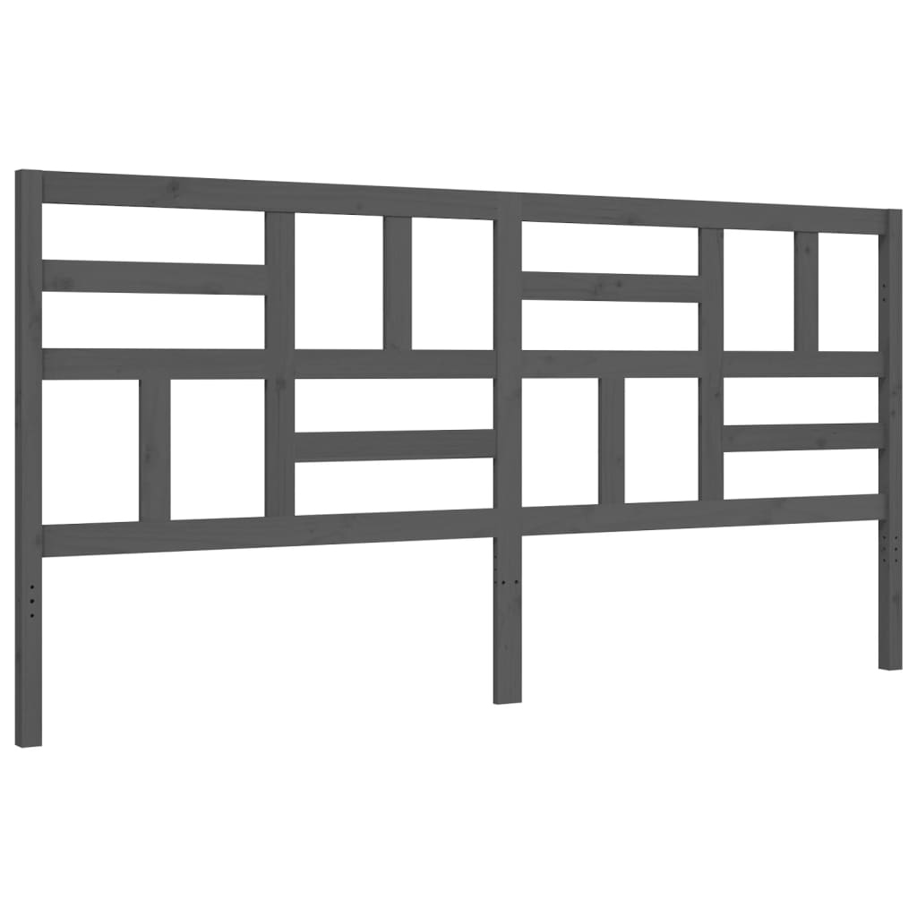 Bed Frame without Mattress Grey 200x200 cm Solid Wood