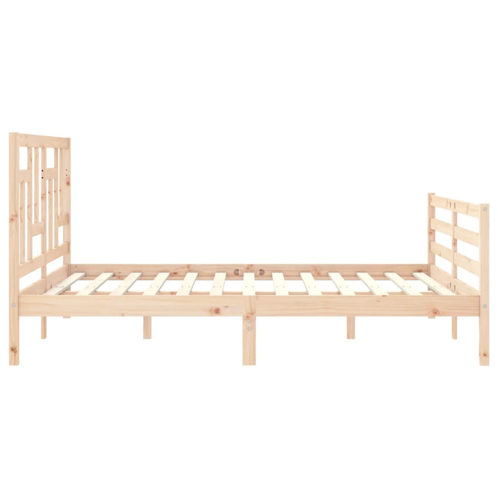 Bed Frame without Mattress 160x200 cm Solid Wood