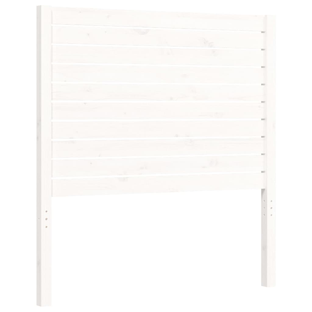 Bed Frame without Mattress White Single Solid Wood