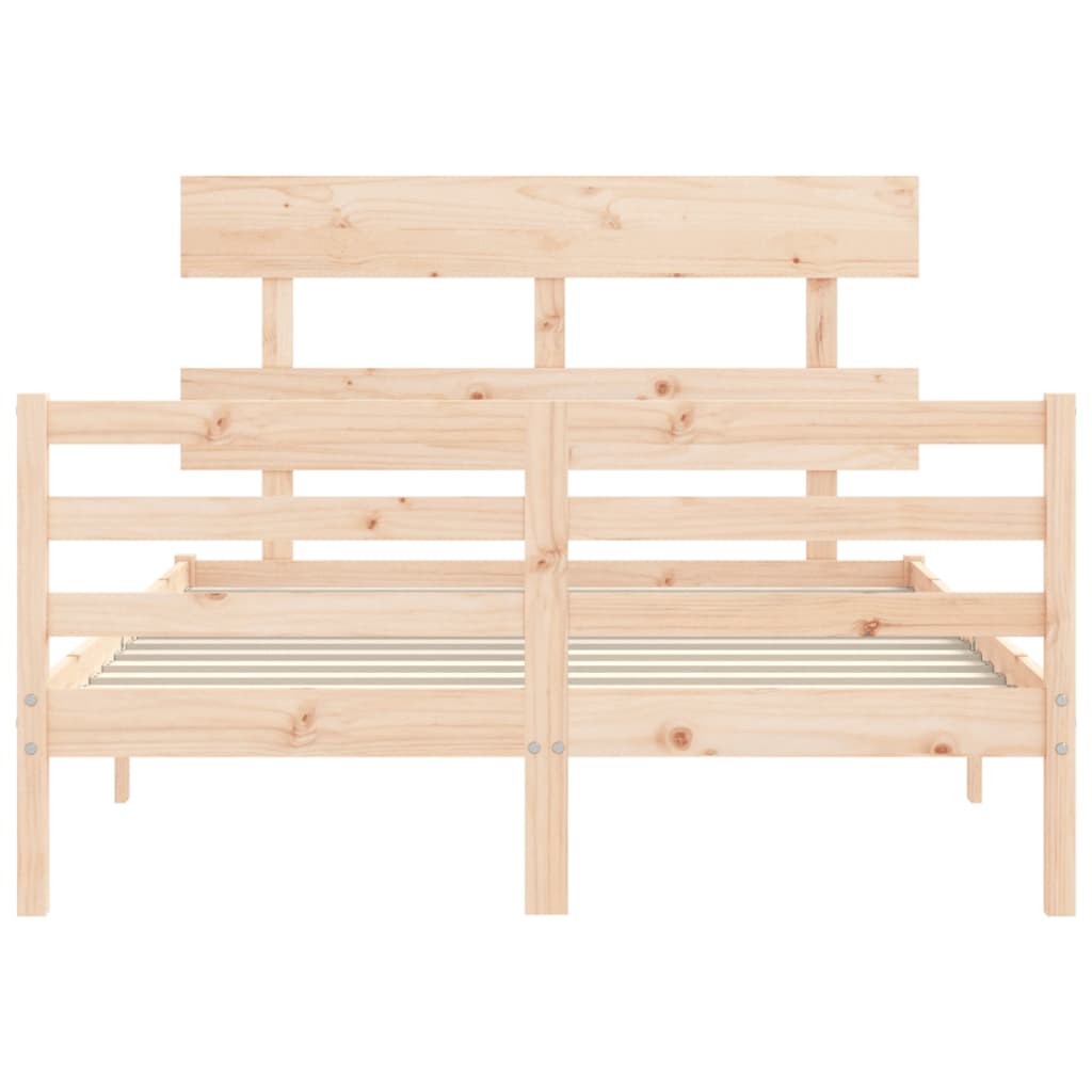 Bed Frame without Mattress Small Double Solid Wood