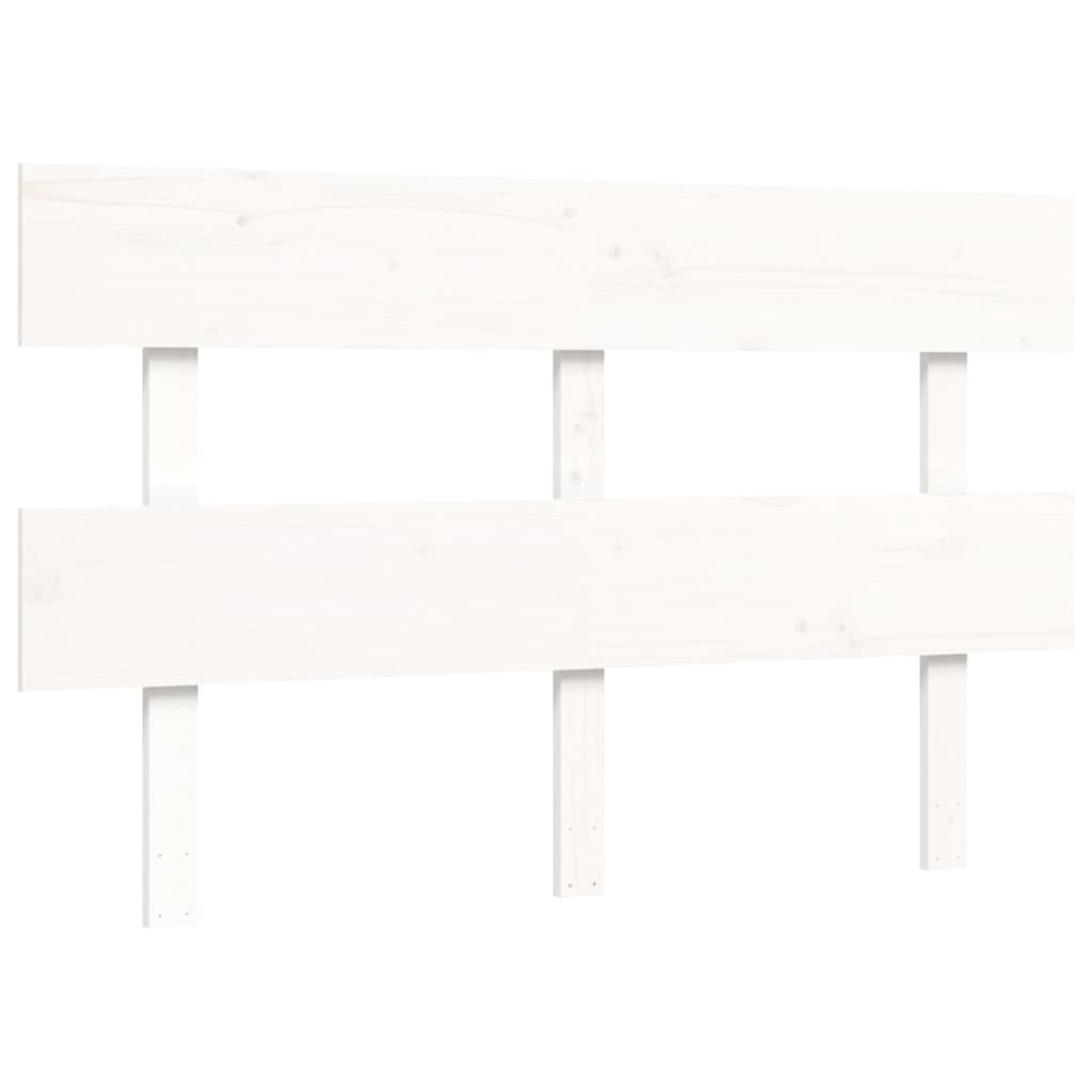 Bed Frame without Mattress White Small Double Solid Wood