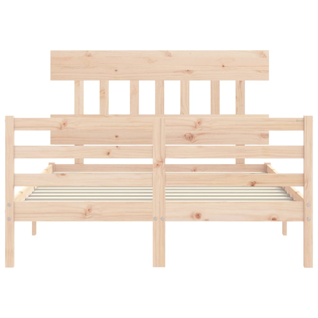 Bed Frame without Mattress 140x190 cm Solid Wood