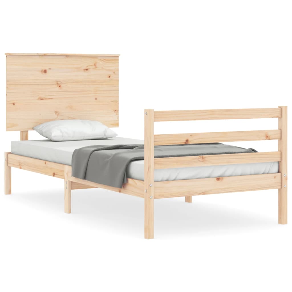 Bed Frame without Mattress Small Single Solid Wood