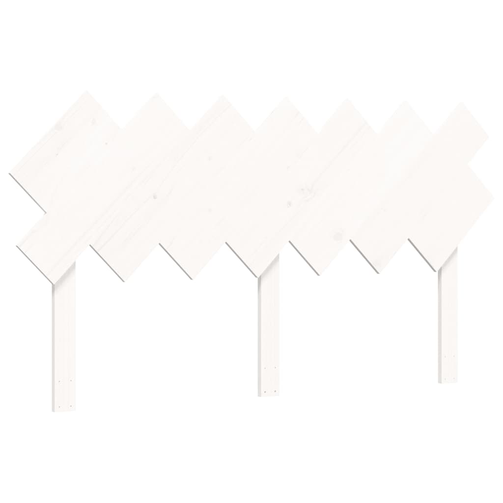 Bed Frame without Mattress White King Size Solid Wood