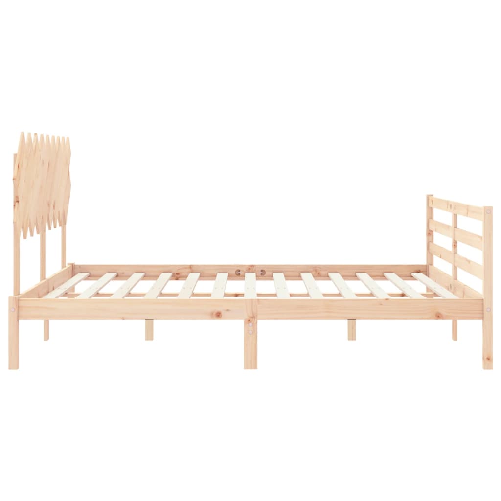 Bed Frame without Mattress Super King Size Solid Wood