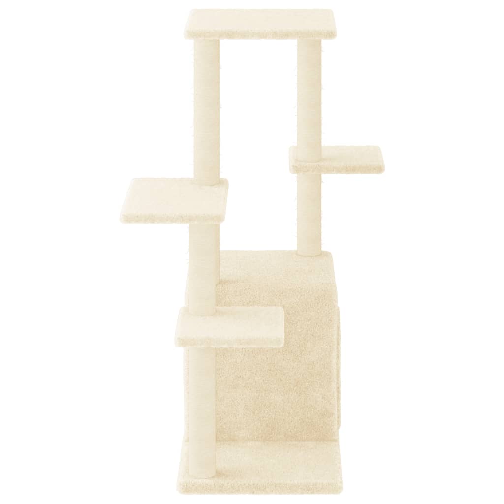 Cat Tree with Sisal Scratching Posts Cream 97.5 cm