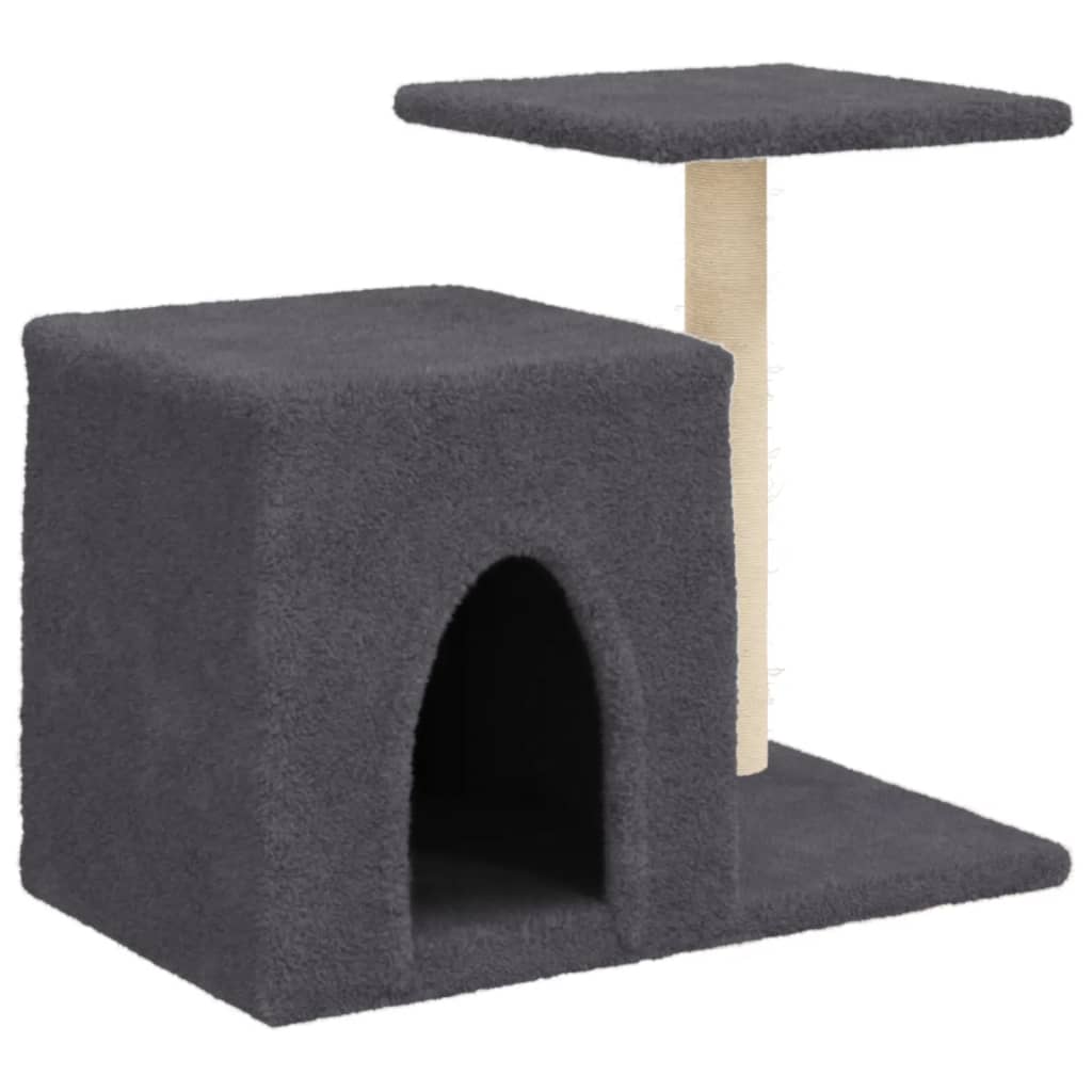 Cat Tree with Sisal Scratching Posts Dark Grey 50.5 cm