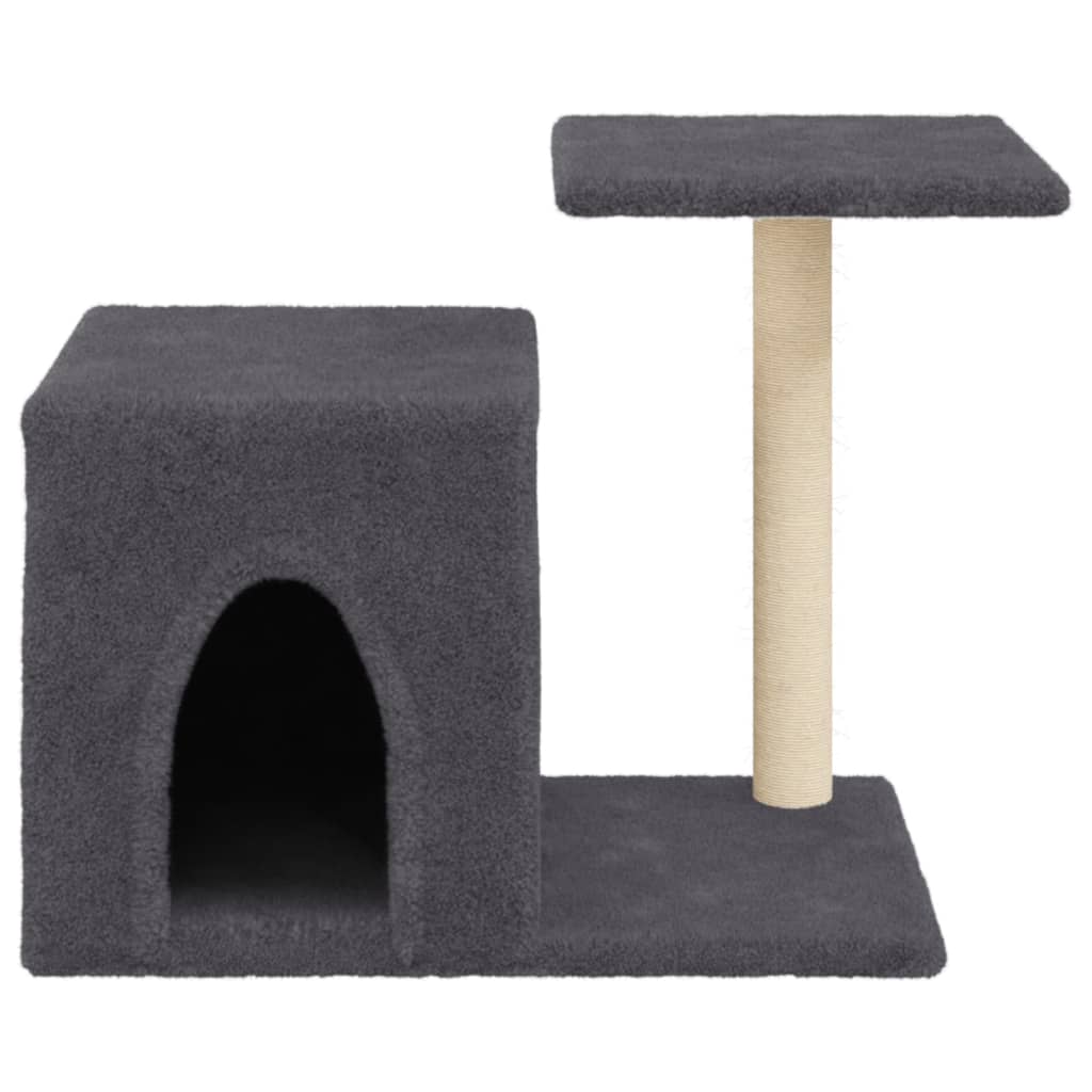 Cat Tree with Sisal Scratching Posts Dark Grey 50.5 cm
