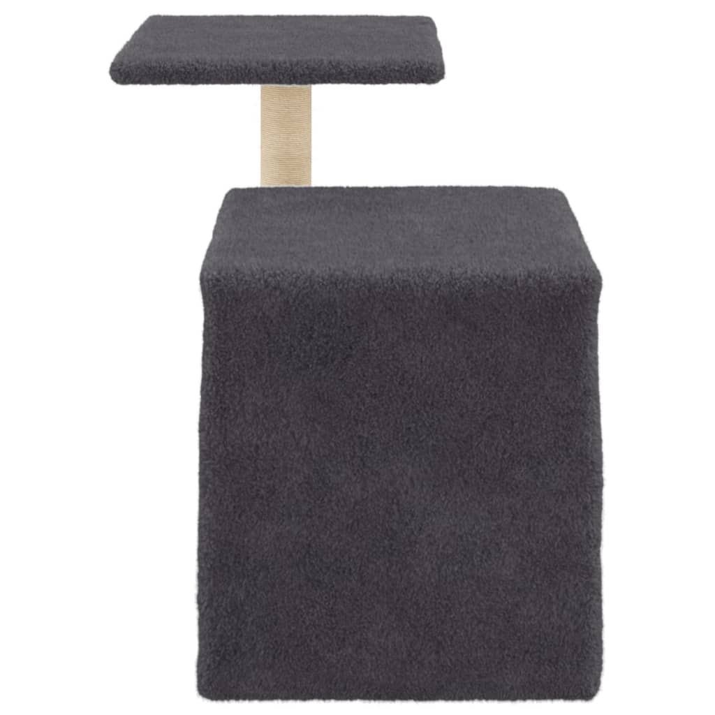 Cat Tree with Sisal Scratching Posts Dark Grey 50.5 cm