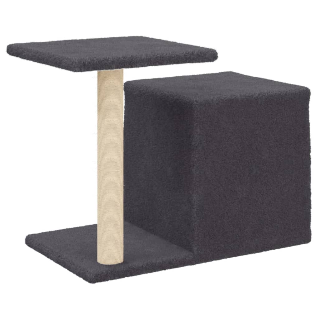 Cat Tree with Sisal Scratching Posts Dark Grey 50.5 cm