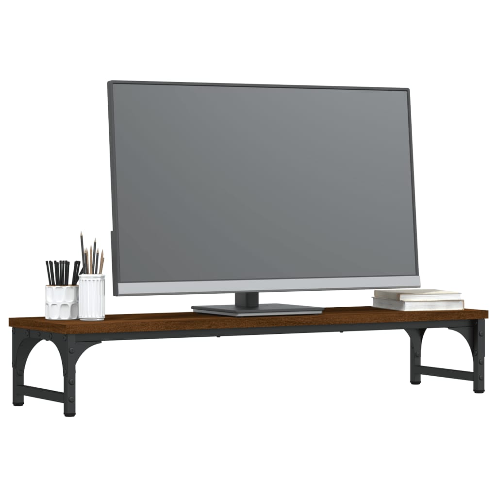 Monitor Stand Brown Oak 85x23x15.5 cm Engineered Wood