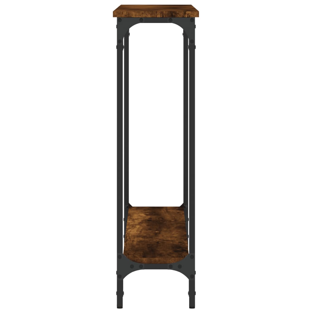 Console Table Smoked Oak 100x22.5x75 cm Engineered Wood