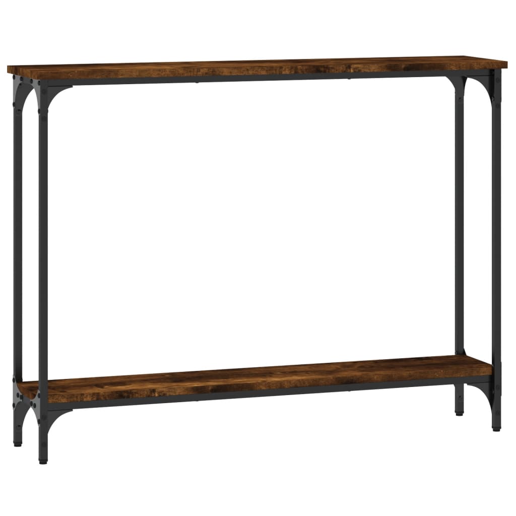 Console Table Smoked Oak 100x22.5x75 cm Engineered Wood