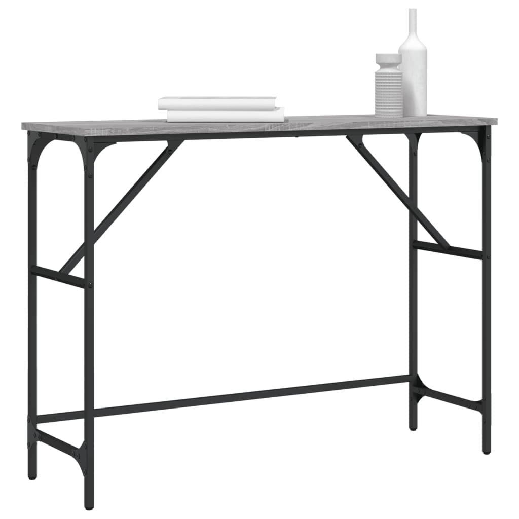 Console Table Grey Sonoma 100x32x75 cm Engineered Wood