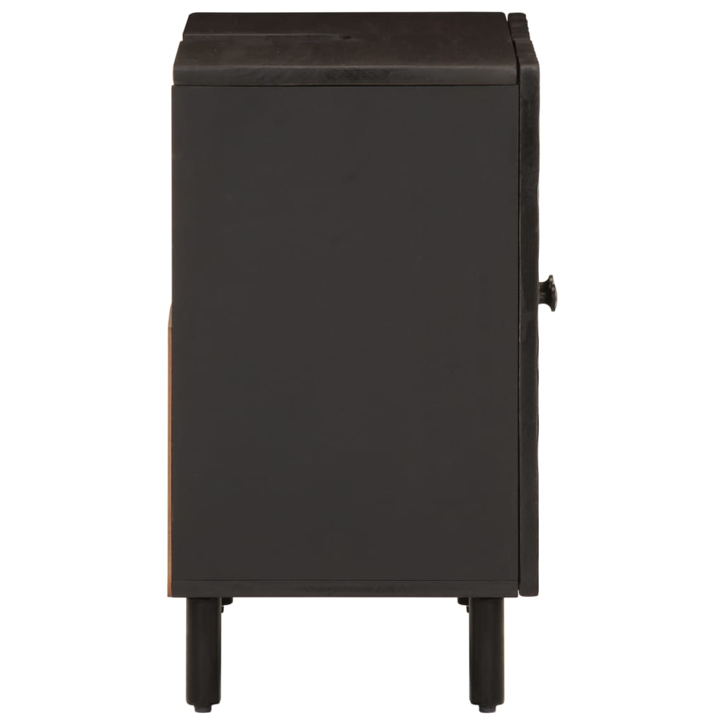Bathroom Sink Cabinet Black 62x33x58 cm Solid Wood Mango