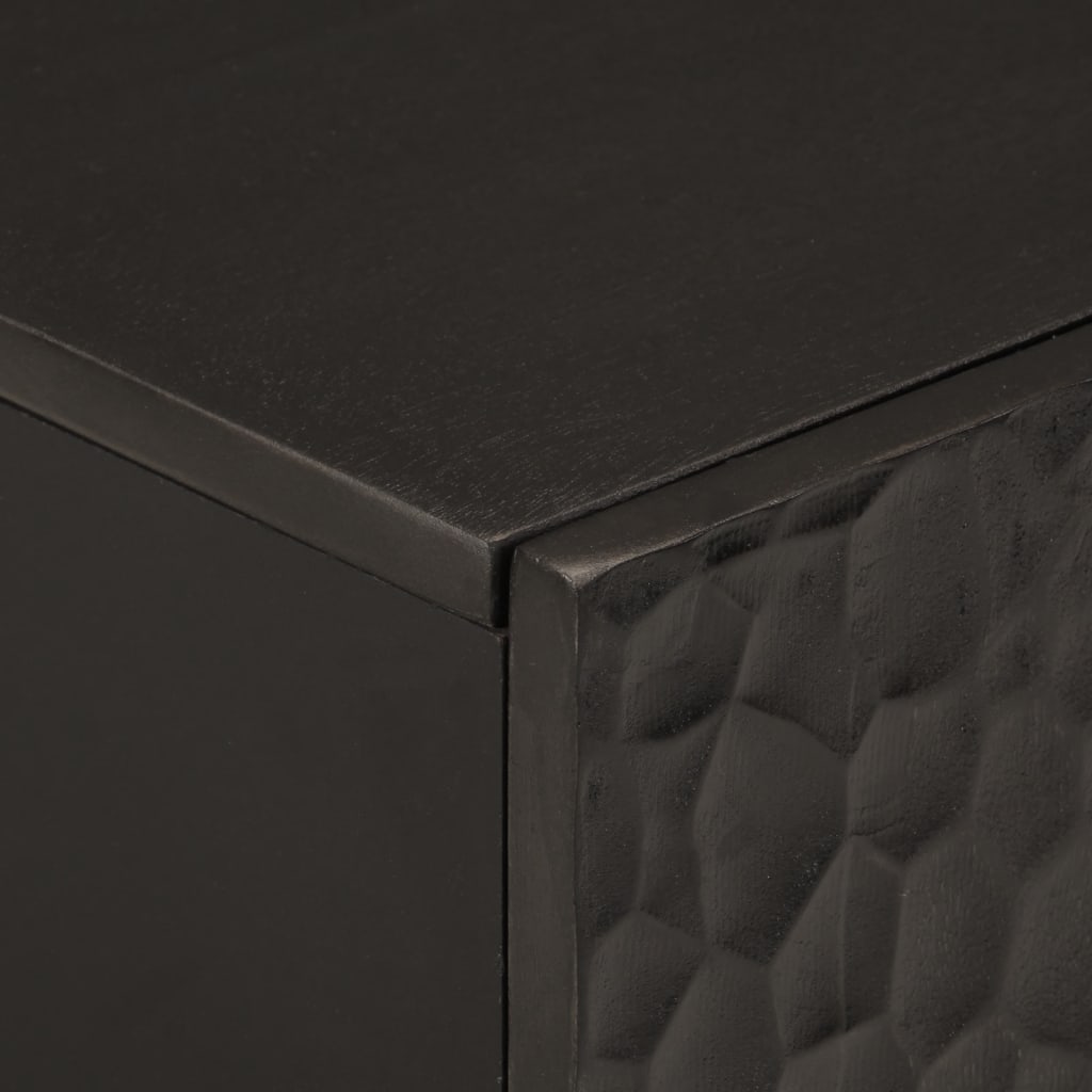 Bathroom Sink Cabinet Black 62x33x58 cm Solid Wood Mango