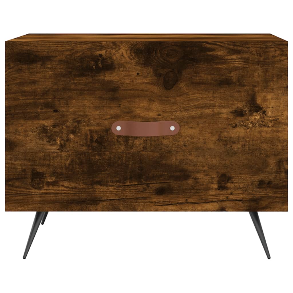 Coffee Tables 2 pcs Smoked Oak 50x50x40 cm Engineered Wood
