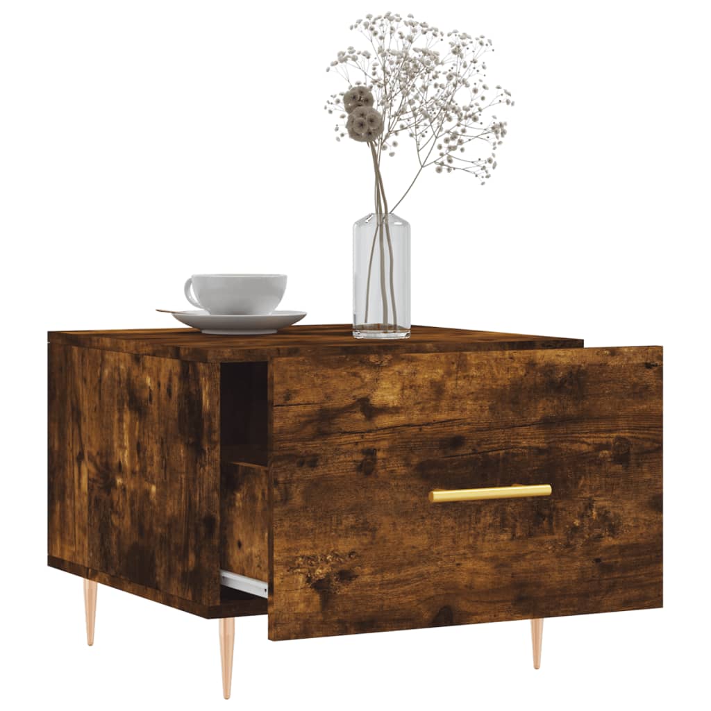 Coffee Tables 2 pcs Smoked Oak 50x50x40 cm Engineered Wood