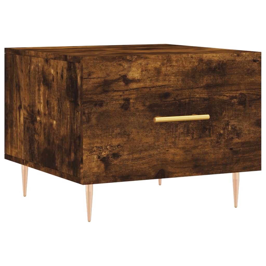 Coffee Tables 2 pcs Smoked Oak 50x50x40 cm Engineered Wood