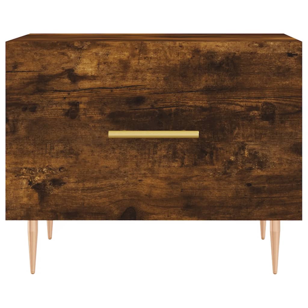 Coffee Tables 2 pcs Smoked Oak 50x50x40 cm Engineered Wood