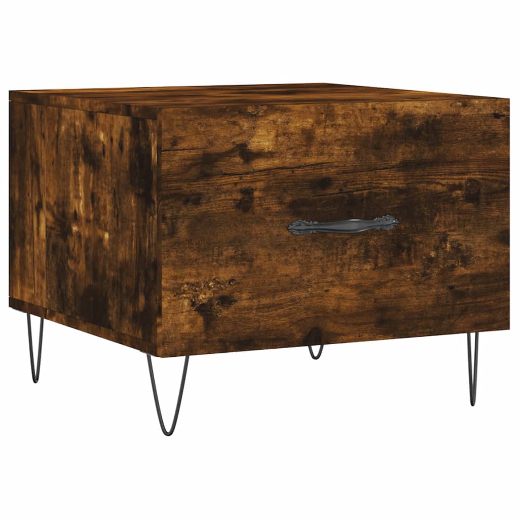 Coffee Tables 2 pcs Smoked Oak 50x50x40 cm Engineered Wood