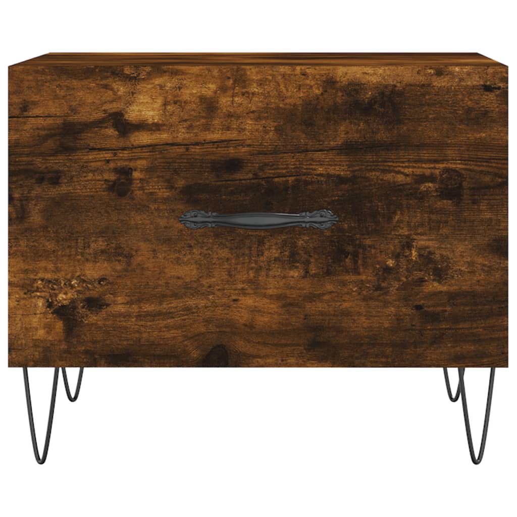 Coffee Tables 2 pcs Smoked Oak 50x50x40 cm Engineered Wood