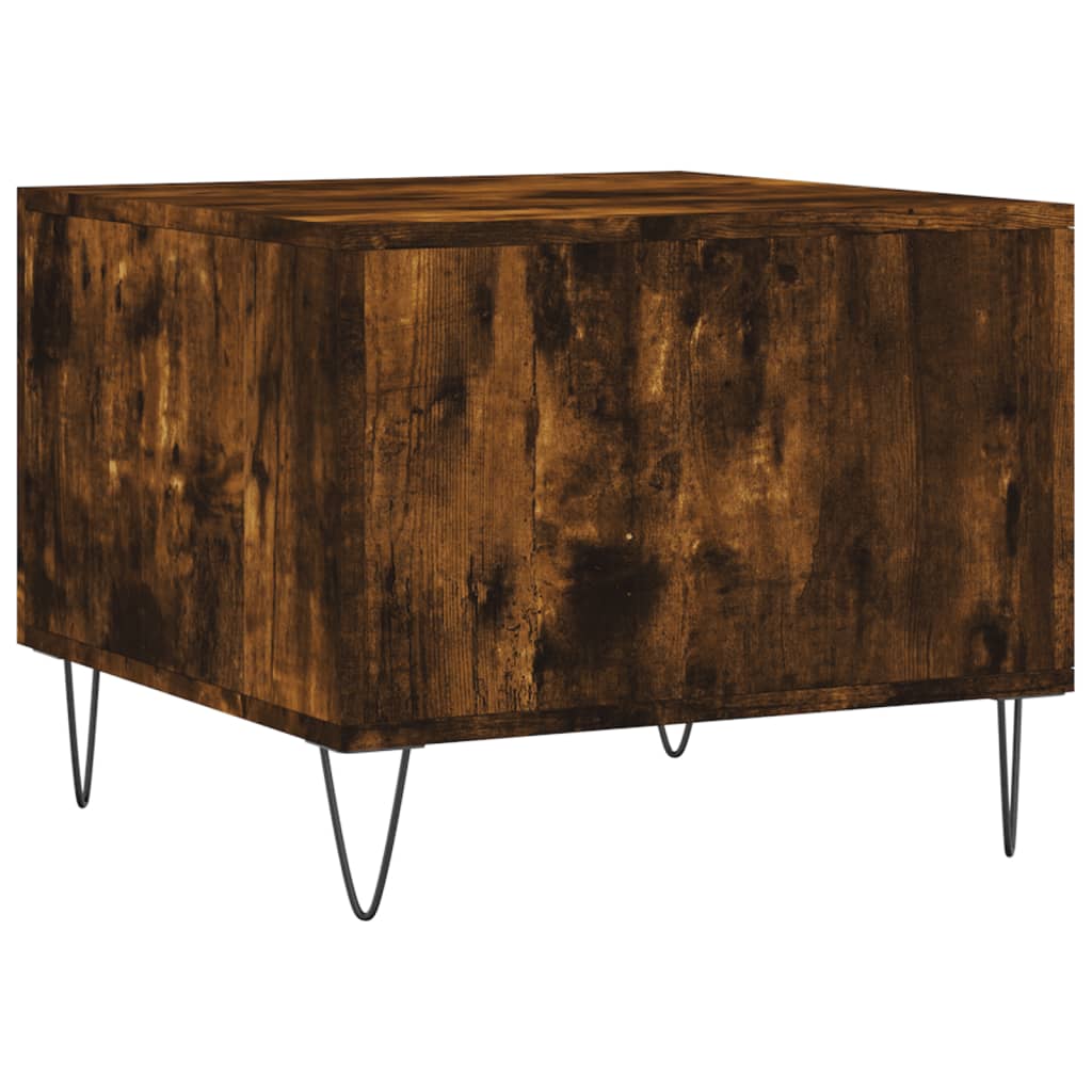 Coffee Tables 2 pcs Smoked Oak 50x50x40 cm Engineered Wood